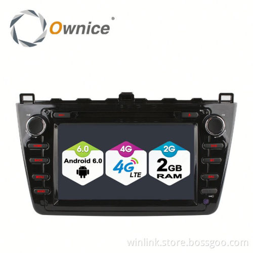 Ownice Android 6.0 Cortex A53 4core car DVD for Mazda 6 support OBD DVR